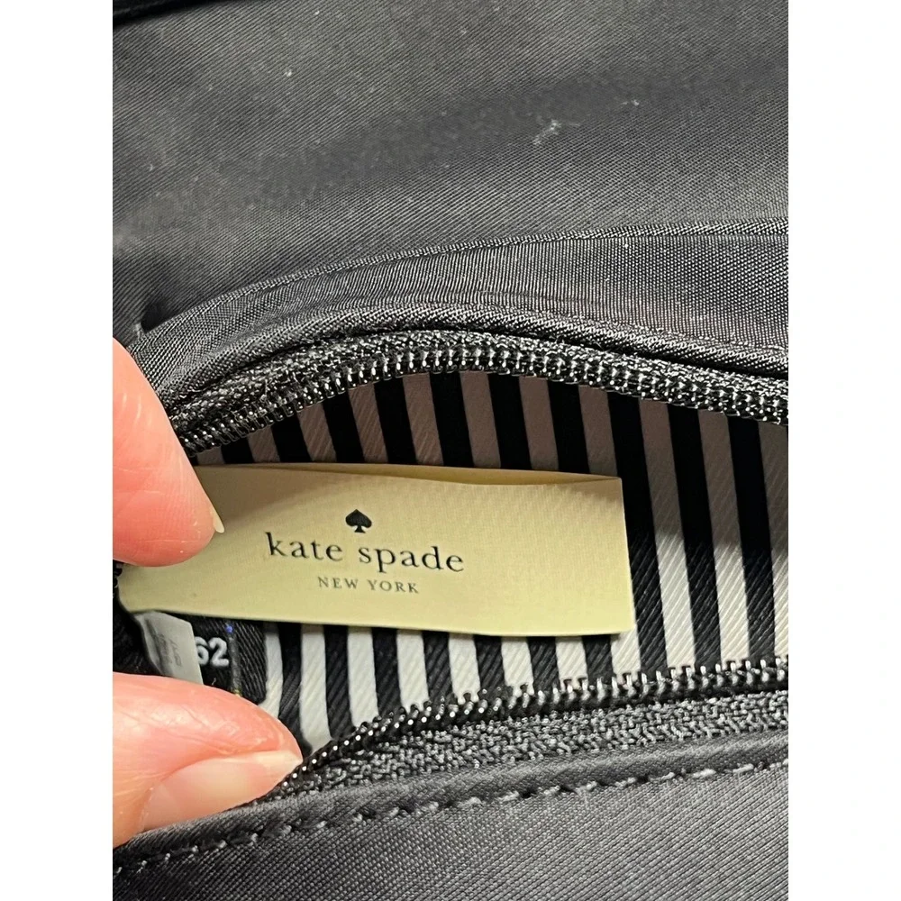 Kate Spade New York Black Nylon Travel Jewelry Roll Organizer PWRU5396